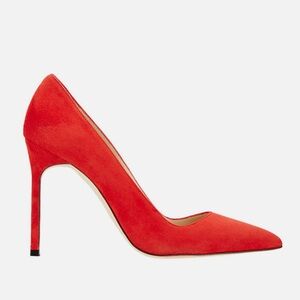 Manolo Blahnik Orange Suede Heels size 37